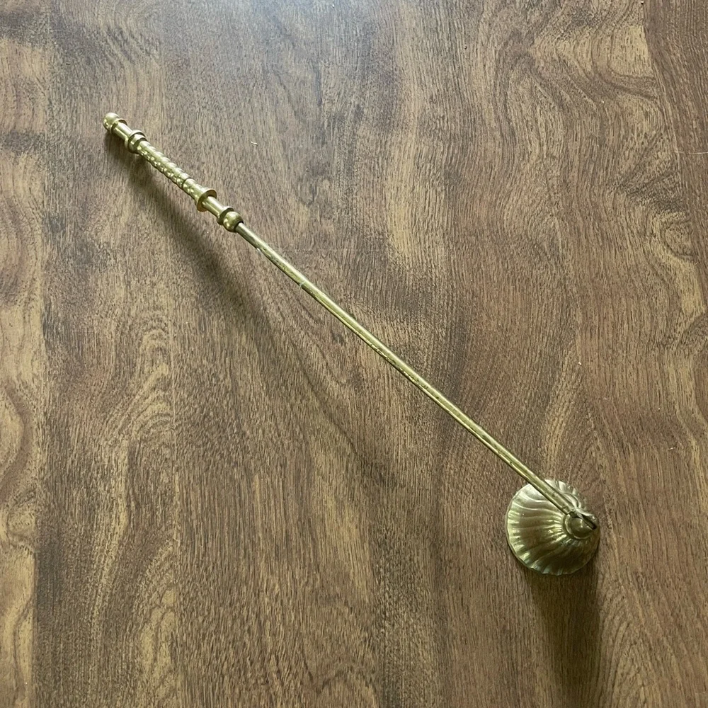 Vintage Brass Candle Snuffer with Shell Base - Home Accents